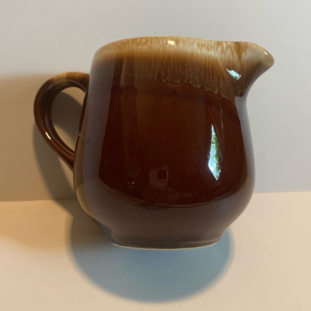 McCoy Brown Drip Glaze Creamer 7020 Vintage USA Pottery